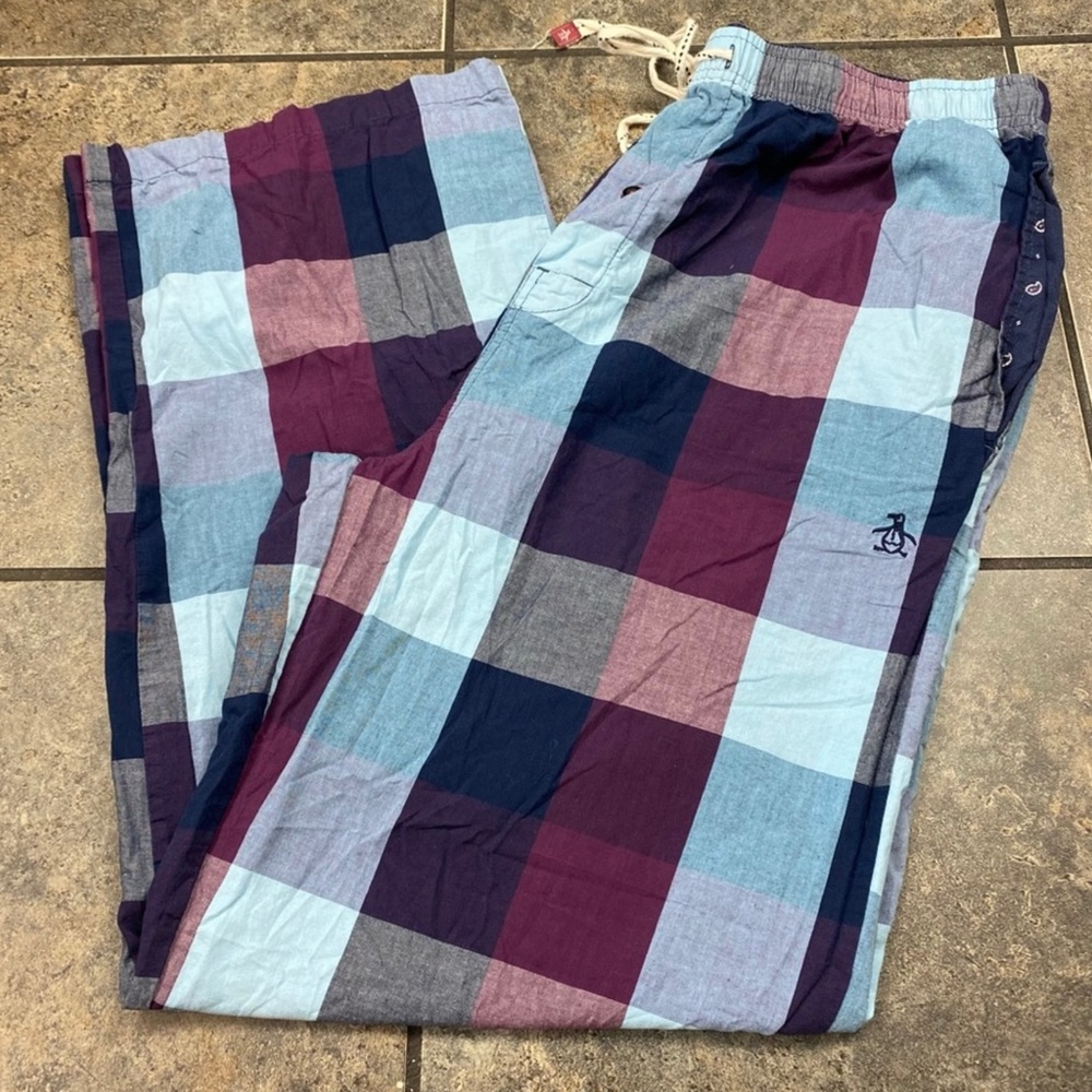 Original Penguin Plaid Pajama Pants Size Large